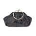 Evening Bags Wholesale - Black Faux Snakeskin w/ Ring Evening Bag